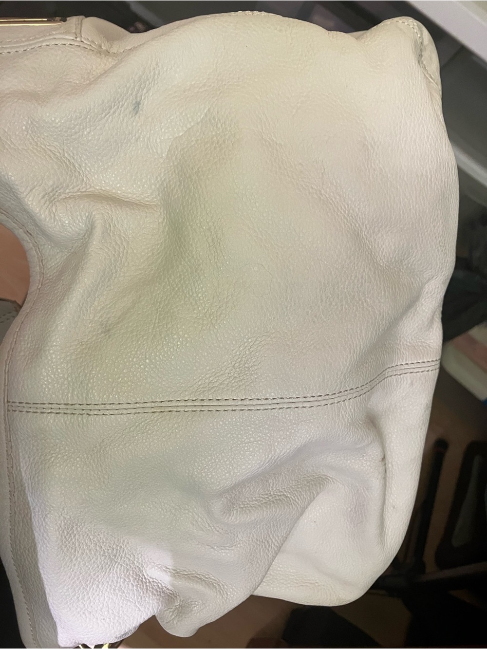 Calvin Klein Beige Leather Shoulder Bag - Picture 4 of 7